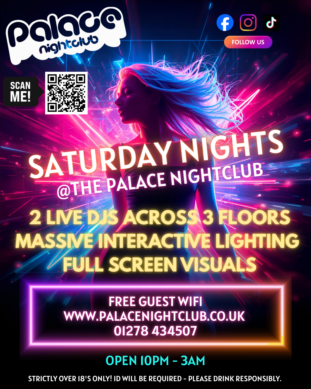 Saturday night events at The Palace Nightclub Bridgwater
