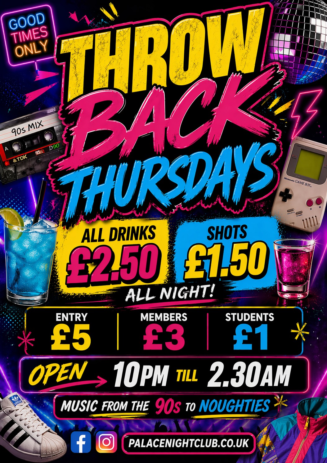 Throwback Thursdays at The Palace Nightclub Bridgwater