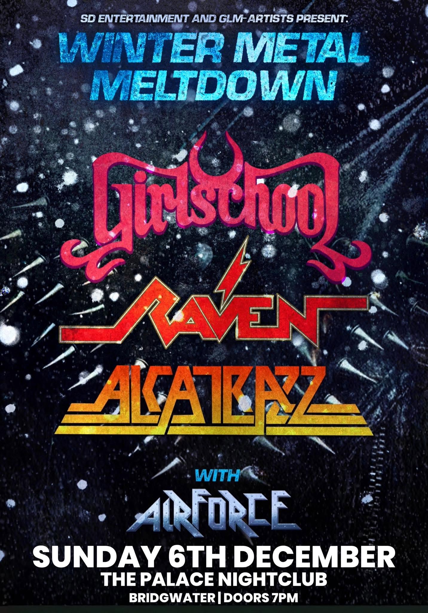 Winter Metal Meltdown at The Palace Nightclub, Sunday 6 December