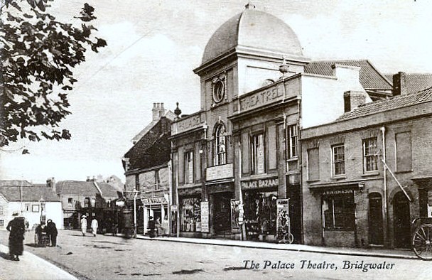 Historic black and white photo of The Palace Bridgwater
